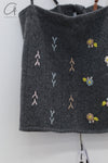 YANYAN KNITS 24 Autumn and Winter Embroidered Apron Top YYK-YYW24-1281-HUI Gray